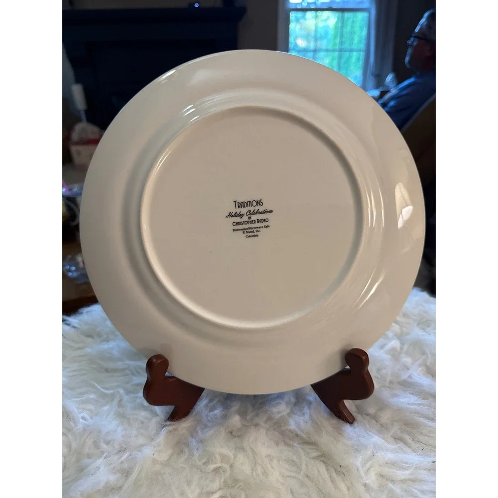 Christopher Radko Traditions Holiday Celebrations Christmas Tree Dinner Plate